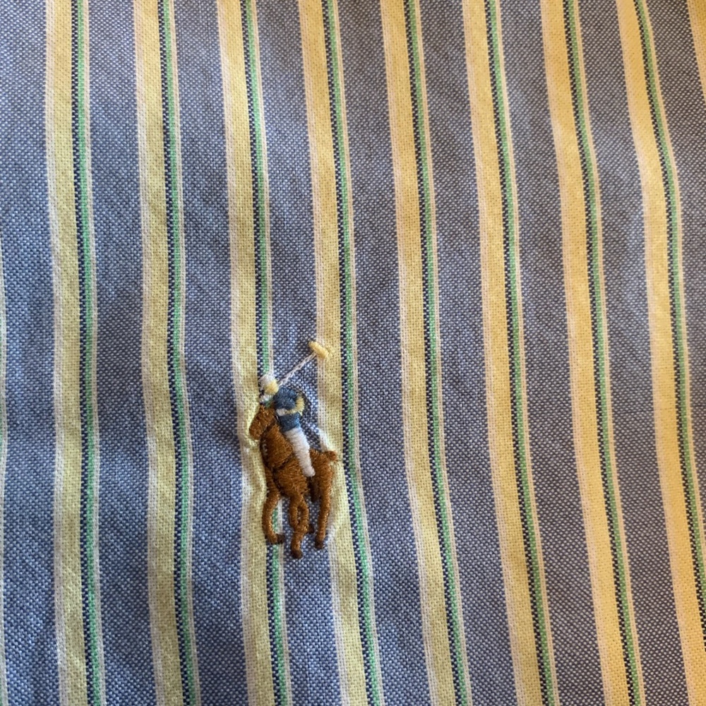 Yellow & Blue button up - Picture 5 of 8